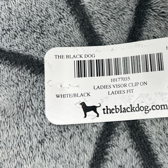 The Black Dog Ladies Fit Visor Clip On White Hat Golf Preppy Est. 1971 NWT V - Picture 6 of 7